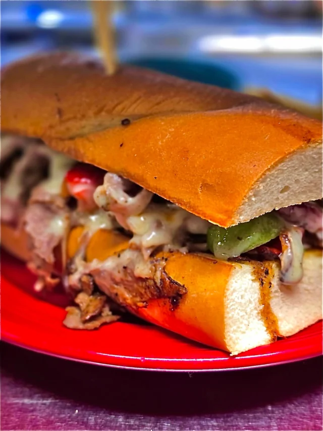 A recent online review called our Oh, For Heaven’s Steak sandwich - “perfection on a plate” - and we couldn’t say it any better than that! Thinly-shaved strip steak, peppers, onions, mushrooms, Swiss, all piled high on a Cuban hoagie, and served up with house au jus. Truly perfection on a plate.

#philly #stripsteak #aujus #perfection #foodies